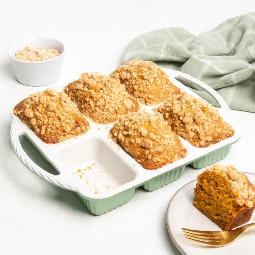 Nordic Ware Cardamom Mini Loaf Pan, 6 Cavities
