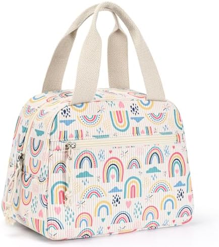 Lunch Bag for Women, Corduroy Large Insulated Lunch Box