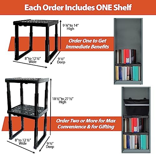 Piffny Locker Organizer Shelf， Adjustable Width and Height, Ideal Locker for School, Office, and Gym Lockers (Magenta 2 Pack)