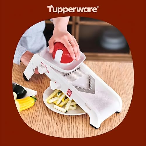 TUPPERWARE Chef Mando-Chef D202 Multi-Slicer Grater Mandolino Küchenenstar White/Red