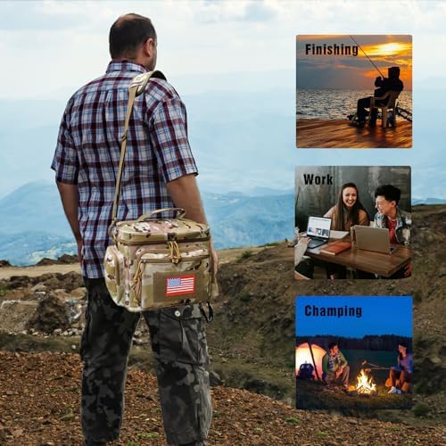 Lunch Box for Men, 12L Leakproof Tactical Lunch Bag Large Cooler for work