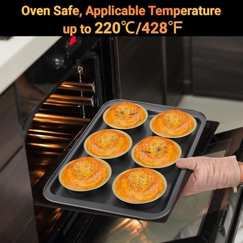 Beasea Aluminum Ramekins 100 Pack, 4" 7.3oz 215ml Disposable Baking Foil Cups Mini Ramekin No Lids Cupcake Aluminum Baking Cups for Party - Black Gold