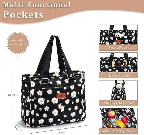 HSHRICH Insulated Lunch Bag Women - Large Tote Lunch Box For Work