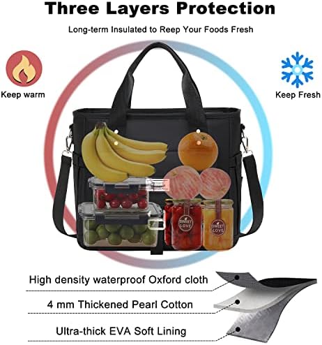 Weitars Insulated Lunch Bag for Women Men,Leak Proof Lunch Box for Work
