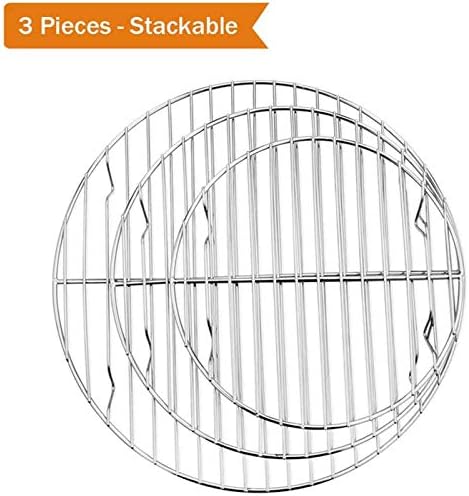 TeamFar Round Cooling Rack Set of 3, 7½ & 9 & 10½ Inch, Stainless Steel