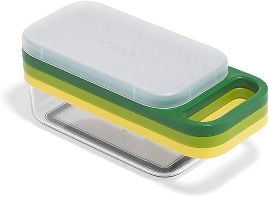 Joseph Joseph Multi-Grate & Store Cheese Grater & Zester Set, 3-in-1 Box Grater with Food Storage Container