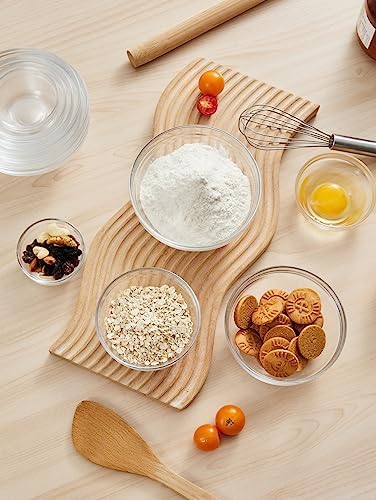 Sweejar 4.5 inch Small Glass Bowls Set, 12 oz Prep Bowls for Cooking, Bowls set for Kitchen, Dessert Bowls for Ice Cream, 9 pack