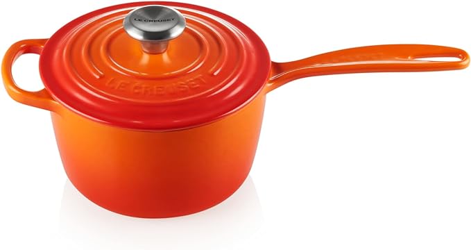 Le Creuset Enameled Cast Iron Signature Saucepan, 1.75 qt., Flame