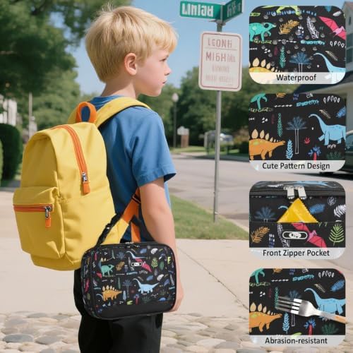 Tenot Lunch Box Kids Insulated Lunch Tote Bag Dinosaur