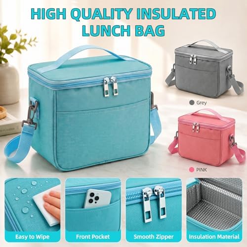 Jelife Bento Box Adult Lunch Box with Lunch Bag for Men Women