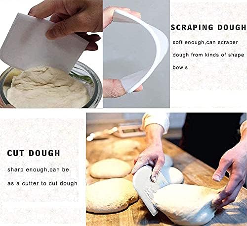 Danish Dough Whisk, Sourdough Tools For Bread Mixer,Sourdough Starter Kit, Dutch Style Bread Whisk For Sourdough Cooking Kitchen with Stainless Steel Danish Sourdough Whisks13" and Dough Scraper