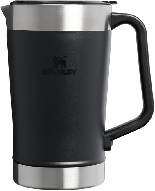 Stanley Stay-Chill Pitcher 64 oz | Cold Water, Beer, and Drink Pitcher with Lid | Large Capacity Durable Beverage Container with Handle | Insulated Stainless Steel | BPA-Free