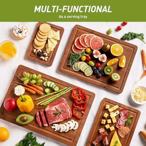 Bamboo Cutting Board Set Non Slip Feet Over Sink Father Day Dad Parents Papa Stepdad Pappy Poppy Pawpaw Who Want Nothing Everything Future Groom Bride Law Christmas Xmas