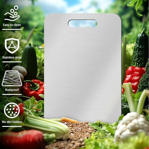 Titanium Stainless Steel Cutting Boards for Kitchen, 13.4 * 9 inch