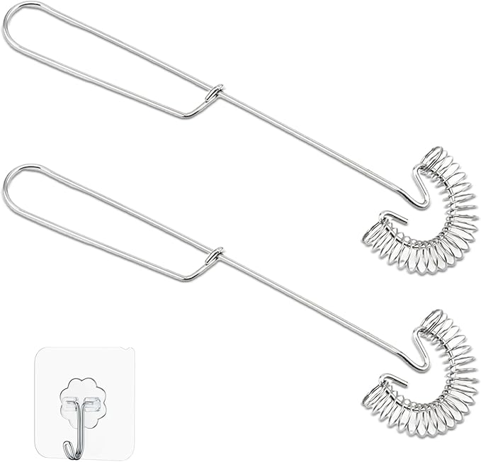 2 Pack Stainless Steel Spring Coil & Flat Whisks - Scandinavian Handheld Design for Eggs, Cream, Sauces, Gravy - Spiral Whipper Blender Beater Cooking Tools