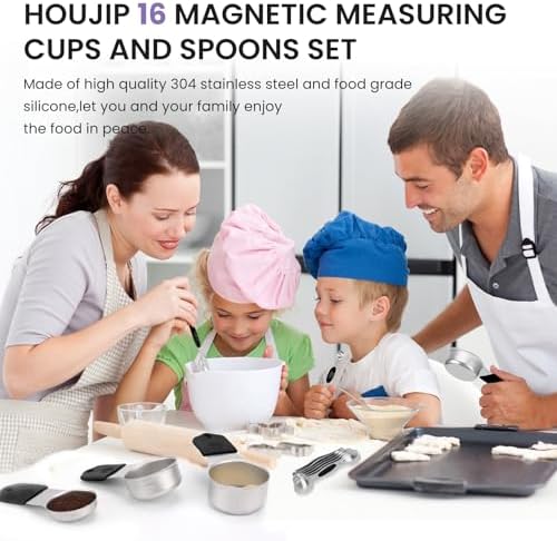 Magnetic Measuring Cups and Spoons Set-Heavy Duty 304 Stainless Steel