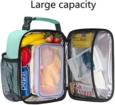 Hap Tim Insulated Lunch Box for Men, Reusable Lunch Bag for Women & Men, Adluts Lunchbox for Office Work, Portable Lunchbag, Mint Green（18654-MG）