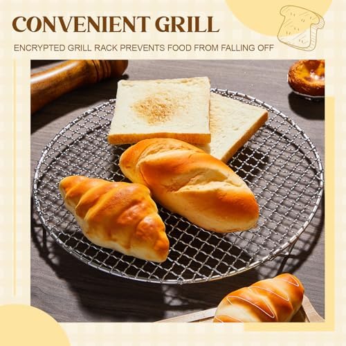 2 Pack 13 Inch Round Cooling Rack, 201 Stainless Steel with Legs