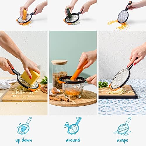Dreamfarm Ograte Double Sided Cheese Grater - 6mm Coarse Grating, Orange