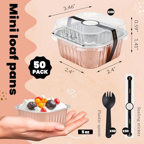 NPLUX Halloween Aluminum Foil Cups, 5oz 50 Pack Champagne for Bake Sales