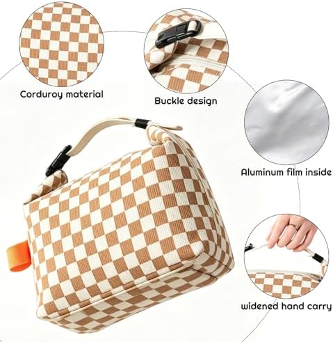 SUOXU Insulated Lunch Bag, Reusable Thermal Lunch Box Tote for Women & Men, Large Capacity Leakproof Cooler Bag for Work, Picnic Travel