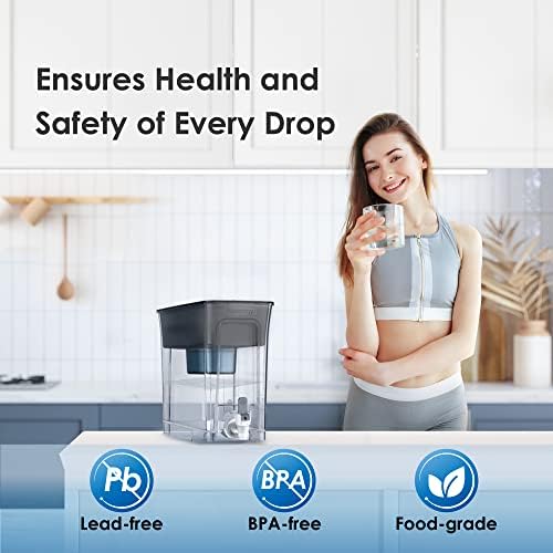 Waterdrop WFD-40L-A Water Filter Dispenser, Alkaline Filtration, Black