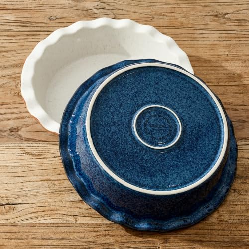 Ceramic Pie Pan for Baking[10.6 inch],Reusable NonStick Ceramic Baking Dish