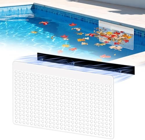 Magnetic Pool Skimmer Guard Kit 15.7"×9.8", Rustproof Pool Skimmer Leaf Guard Net with Rope & Telescopic Rod, Pool Skimmer Screen Saver,Debris, Hair & Leaves Catcher for Inground & Above Ground Pools