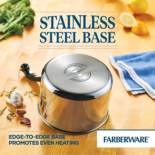 Farberware Classic Series Sauce Pan with Lid, 3-Quart, Stainless Steel