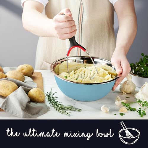10-Piece Stainless Steel Mixing Bowl Set with Lids for Food Prep & Storage