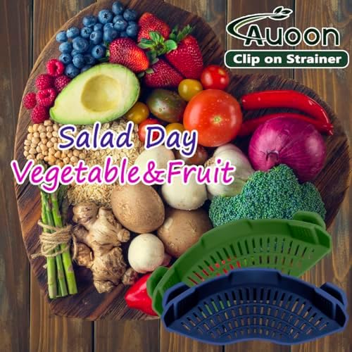 AUOON Clip On Pot Strainer Silicone, Standard 8.86 x 3.55in, Navy
