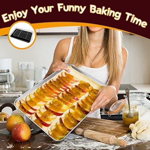 P&P CHEF Stainless Steel Baking Sheet with Rack Set for Cookie, 17.5 Inch
