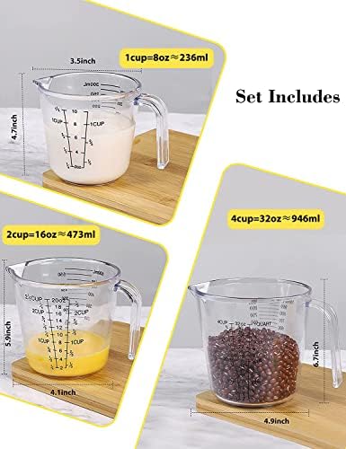 -BINGBING- Measuring Cups Set, Liquid Measuring Cups For 3 For Kitchen