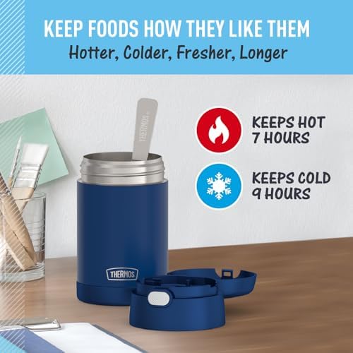 THERMOS FUNTAINER Food Jar with Spoon, 16oz, Navy