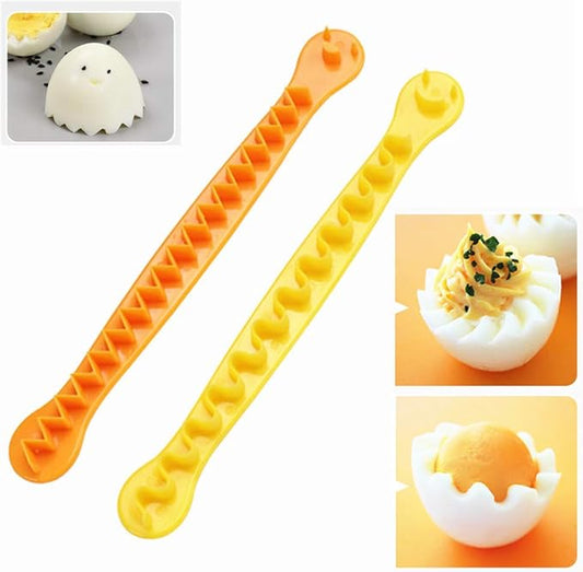 2 Pieces Egg Slicer,Egg Cutter,Egg Cutter for Hard Boiled Eggs,Cute Shape for Children's Bento Lunch Dishwasher Safe and Easy to Clean 2 Slicing Styles