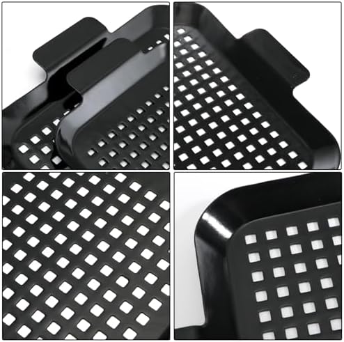 Covzoe 2 Pack Grill Pans, Nonstick Grill Topper for Outdoor Grill