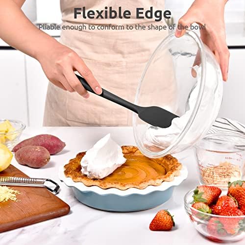 U-Taste Silicone Spoon Spatula, 600°F High Temp Spoonula, 11.38", Black