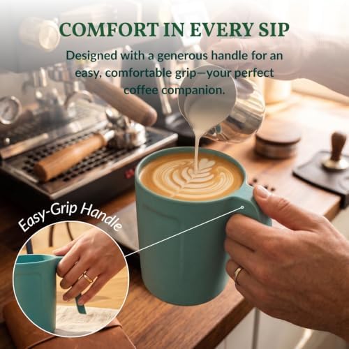 Homienly Wheat Straw Coffee Mugs, Alternative to Plastic Coffee Cups, Set of 6, Unbreakable Camping Coffee Mugs, 16 OZ Cups for Tea, Coffee, Milk, Dishwasher and Microwave Safe Kids Mug, Multi