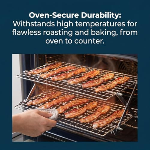 Collapsible Cooling Rack, Adjustable Stainless Steel Drying Rack (2 Tier)