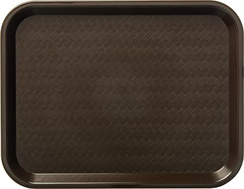 Carlisle FoodService Products Café Cafeteria Tray, Fast Food Tray for Restaurant or Commercial Use, 10" x 14", 1 Count, Chocolate