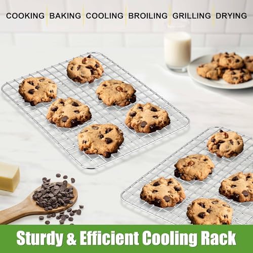 Homikit 8.7"x6.3" Stainless Steel Mini Cooling Rack Set Fit 9x7 Sheet Pan