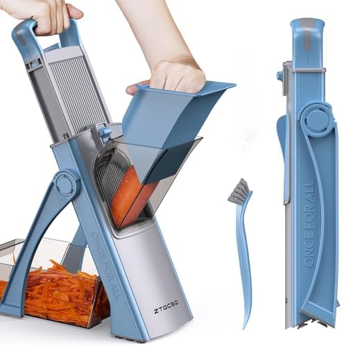 All in 1 Upgraded Version Safe Mandoline Slicer for Kitchen, Veggie Slicer