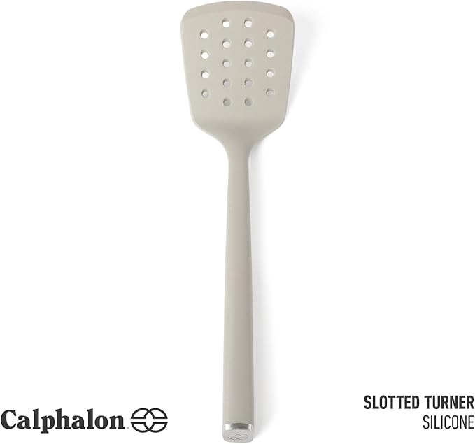Calphalon Edge Silicone Flexible Slotted Turner - Taupe