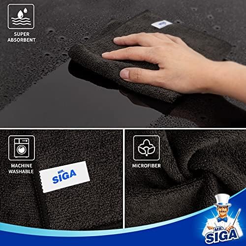 MR.SIGA Microfiber Cleaning Cloths, Streak Free Microfiber Towels, 12 Pack