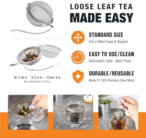 Tiesta Tea Small Stainless Steel Infuser Ball for Loose Leaf