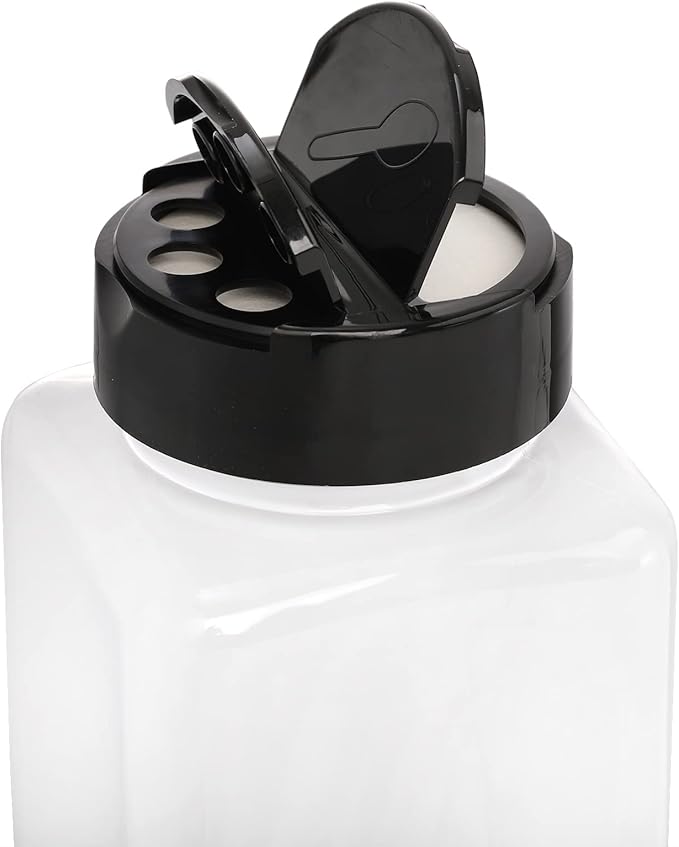 Tosnail 16 Pack 17 Fluid Oz Clear Plastic Spice Jars Spice Containers Spice Bottles Seasoning Organizer with Black Lids