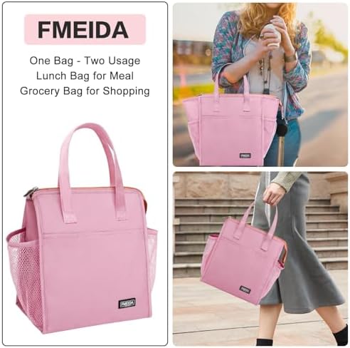 Insulated Lunch Bag Women, 12L Large Thermal Snack Bag Reusable Cooler Tote