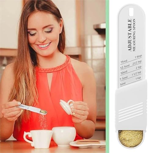 Adjustable Measuring Spoon for Dry and Liquid（White）