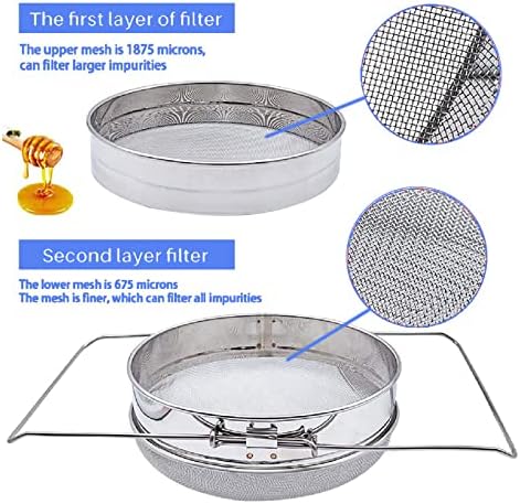 Honey Strainer for 5 Gallon Bucket with Up to 16.5 inches Extendable Arms
