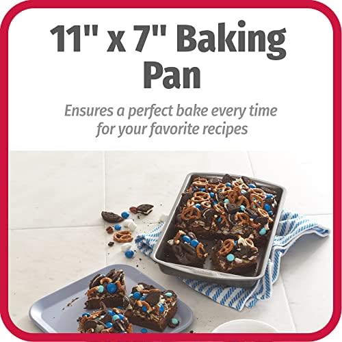 Good Cook Everyday Baking Pan with Scratch-Resistant Metal-Utensil Safe Nonstick, 7 x 11-Inch, Gray (Pack of 12)